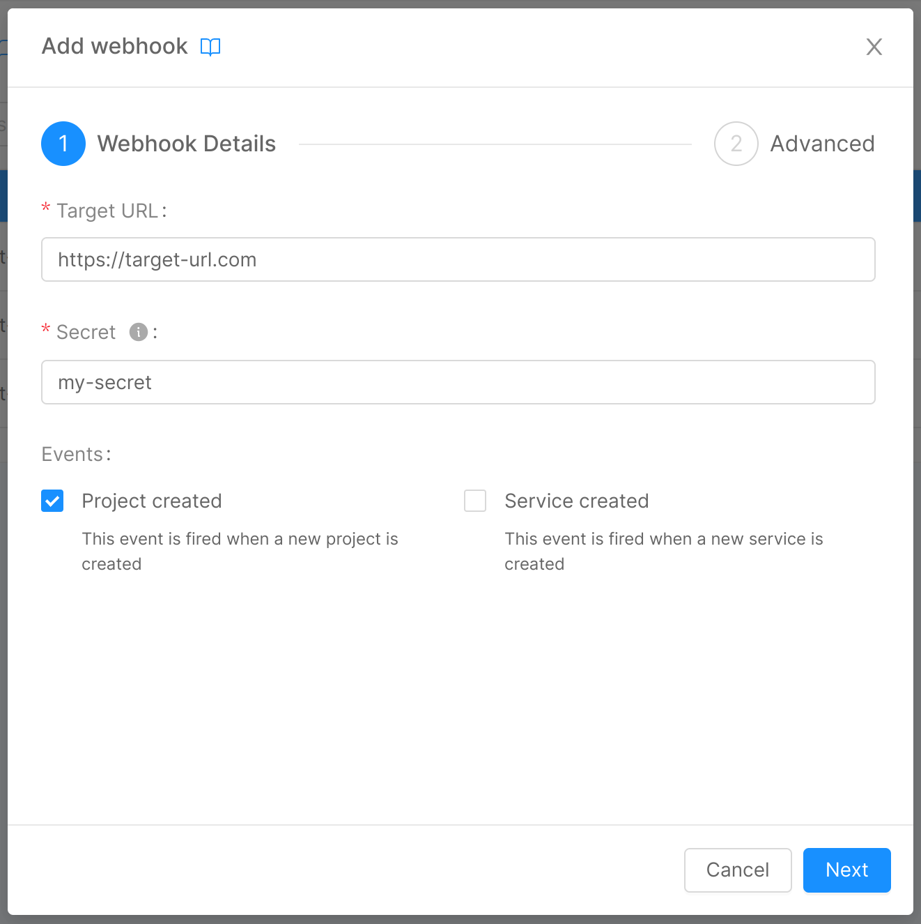 Add webhook 1