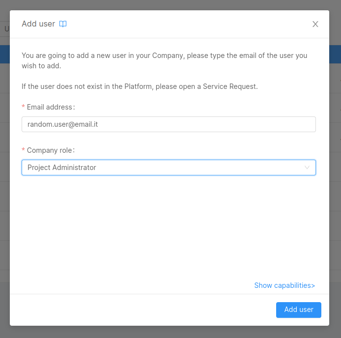 Add Company User