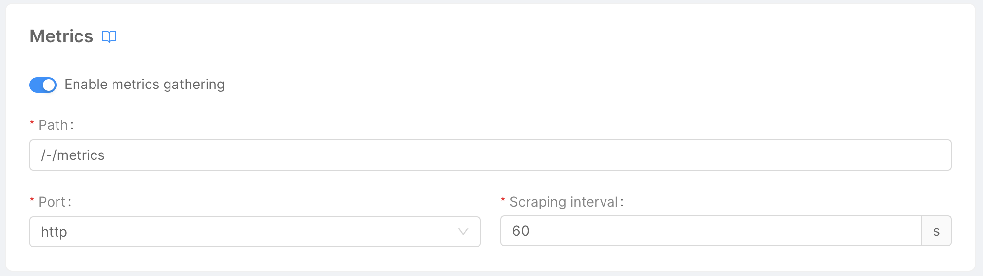 Enable Metrics
