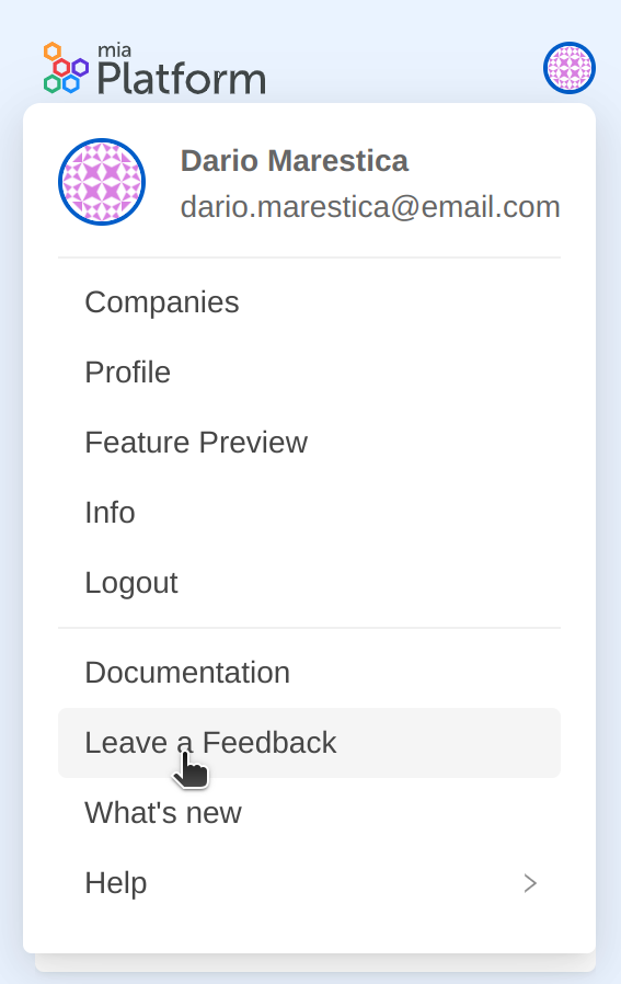 feedback button