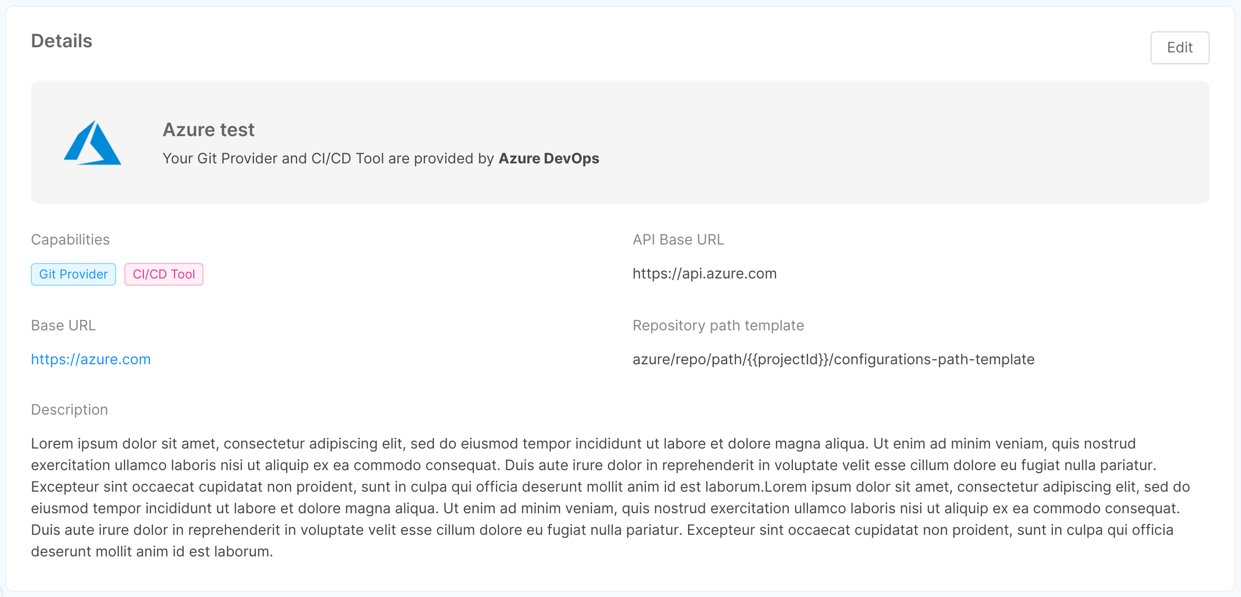 Provider details