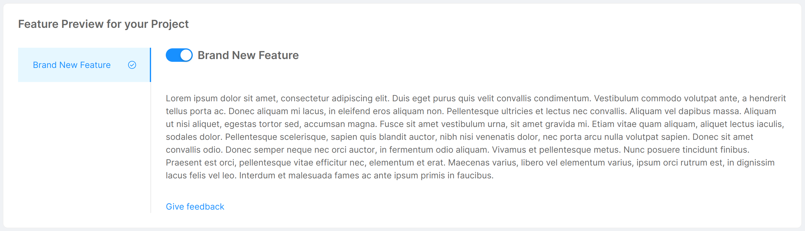 feature preview