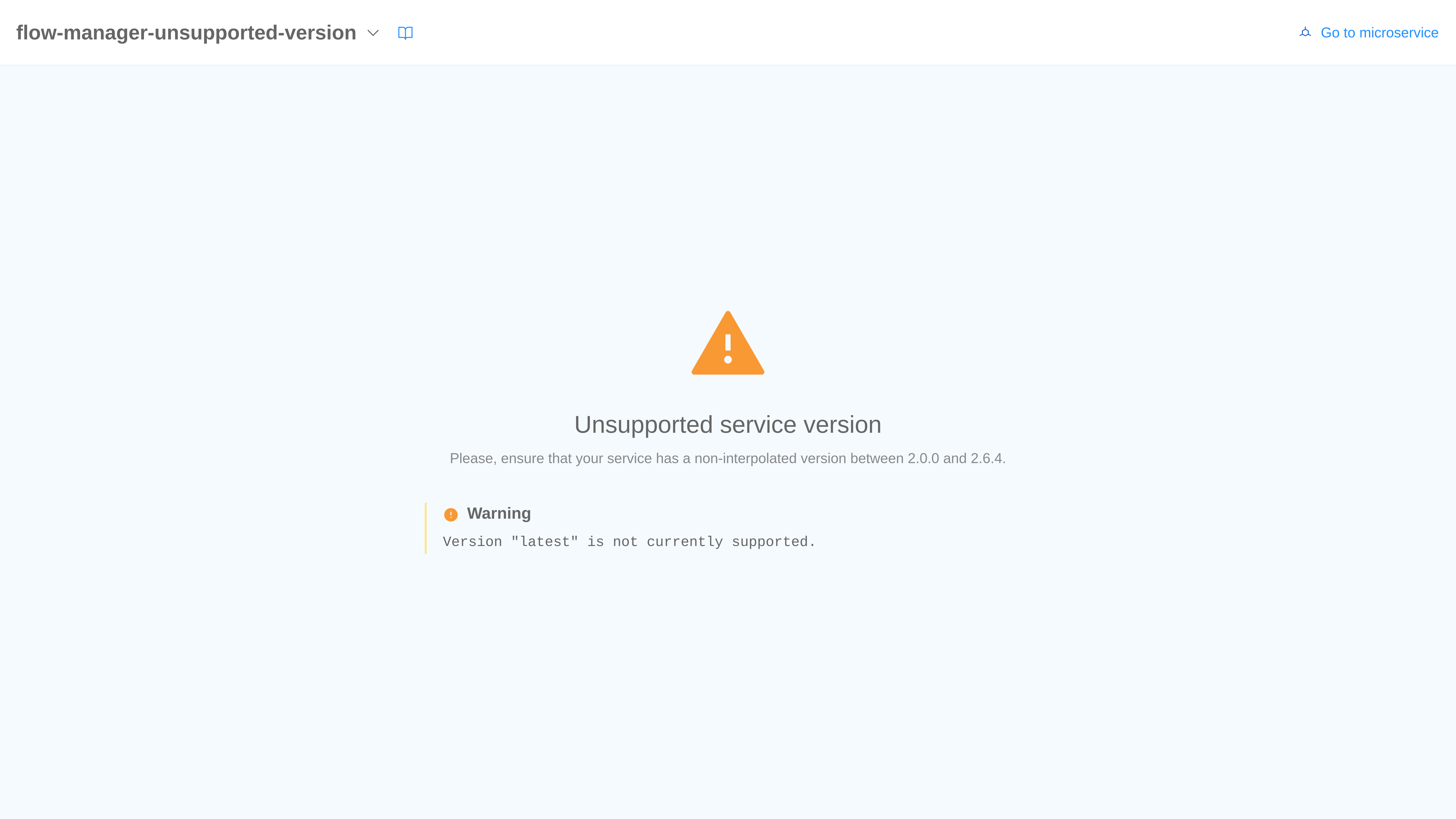 Unsupported Version